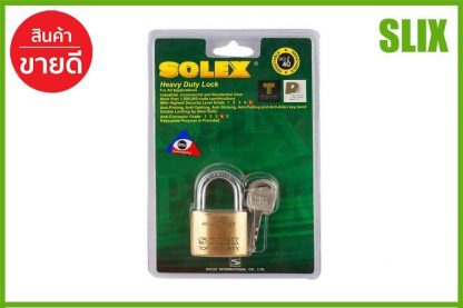 กุญแจลูกปืน SOLEX MACH2 PLUS 40MM POLISHED BRASS SOLEX MACH2PLUS40 กุญแจล็อค กุญแจคล้อง กุญแจคล้องระบบสปริง กุญแจล็อค กุญแจล็อคลูกปืน เก็บเงินปลายทางได้ ส่งด่วน Kerry