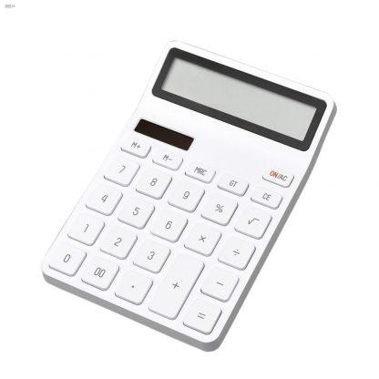 Xiaomi Mijia LEMO Desktop Calculator เครื่องคิดเลขอัตโนมัติ K1410 อแสดงผลแบบไวด์สกรีน เครื่องคิดเลขคู่ปิดอัตโนมัติ