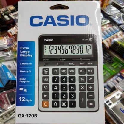 Casio GX120B เครื่องคิดเลขตั้งโต๊ะ 12หลัก ของแท้รับประกัน2ปีจาก CMG