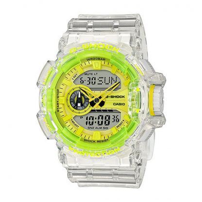 Casio G-Shock นาฬิกาข้อมือผู้ชาย สายเรซิ่น รุ่น GA-400SK,GA-400SK-1A9,GA-400SK-1A9DR - สีใส