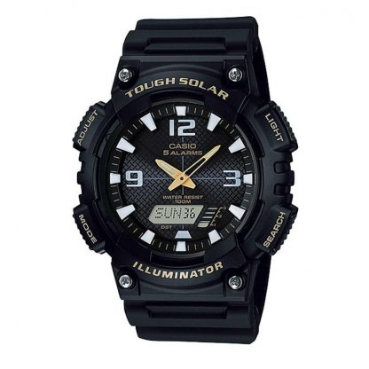 Casio Standard นาฬิกาข้อมือผู้ชาย สายเรซิ่น รุ่น AQ-S810W,AQ-S810W-1B - สีดำ