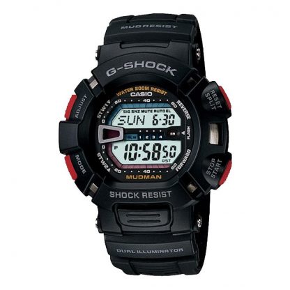 Casio G-Shock นาฬิกาข้อมือผู้ชาย สายเรซิ่น รุ่น G-9000,G-9000-1 - สีดำ