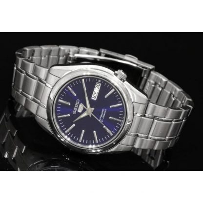 SEIKO 5 Automatic รุ่น SNKL43K1 นาฬิกาข้อมือผู้ชาย สายสแตนเลส หน้าปัดสีน้ำเงินเข้ม - ของแท้ 100% ประกันศูนย์ Seiko 1ปี
