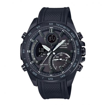 Casio Edifice นาฬิกาข้อมือผู้ชาย  สายยาง รุ่น ECB-900PB,ECB-900PB-1A,ECB-900PB-1ADR - สีดำ