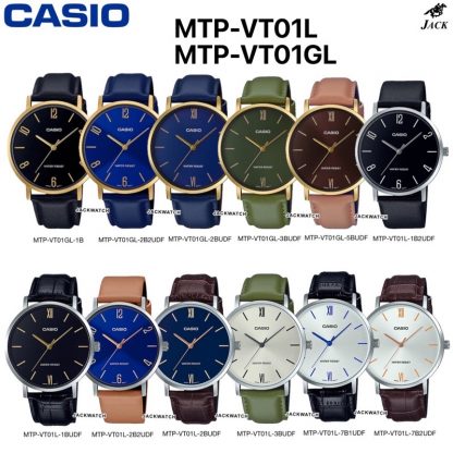 CASIO ของแท้ รุ่น MTP-VT01 MTP-VT01L, MTP-VT01GL สำหรับผู้ชาย รับประกัน1ปี