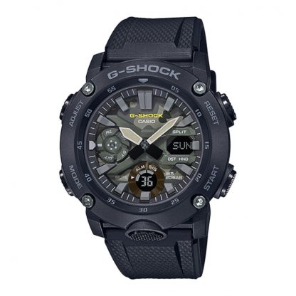 Casio G-Shock นาฬิกาข้อมือผู้ชาย สายเรซิ่น รุ่น GA-2000SU,GA-2000SU-1A - สีดำ