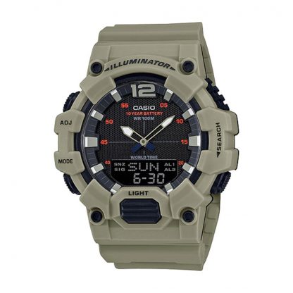 Casio Standard นาฬิกาข้อมือผู้ชาย สายเรซิน รุ่น  HDC-700,HDC-700-3A3 - สีน้ำตาล