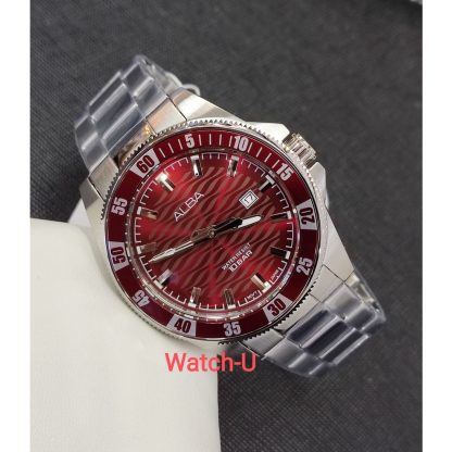 นาฬิกา Alba Quartz รุ่น AG8L91X1 AG8L91X AG8L91 หน้าแดง
