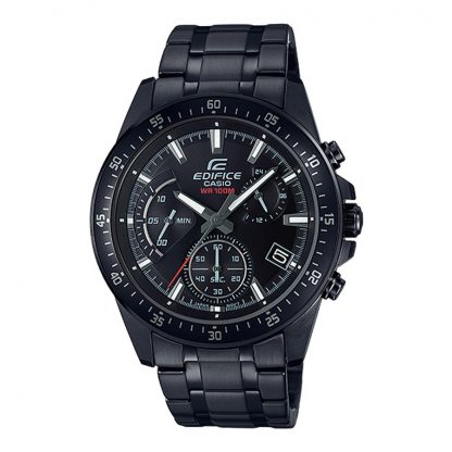 Casio Edifice นาฬิกาข้อมือผู้ชาย สายสเตนเลสสตีล รุ่น EFV-540,EFV-540DC,EFV-540DC-1A,EFV-540DC-1AV  - สีดำ