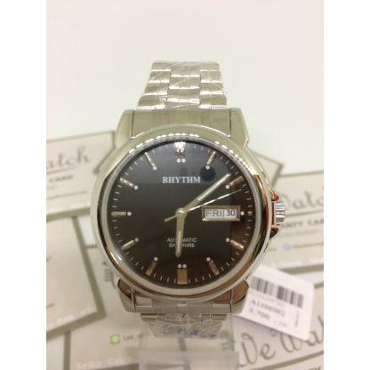 RHYTHM ของแท้ Automatic เดินอัตโนมัติ  กระจกกันรอยขีดข่วน นาฬิกาผู้ชาย A1106S02 พร้อมกล่องและรับประกัน