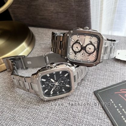 ผ่อน0%แท้100% นาฬิกาข้อมือ FOSSIL  Multifunction Silver -Tone Stainless Steel Watch BQ2655