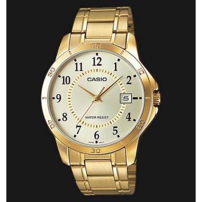 นาฬิกา CASIO รุ่น MTP-V004G-9B นาฬิกาผู้ชาย สายสแตนเลส ของแท้ 100% รับประกันศูนย์ CMG 1 ปีเต็ม
