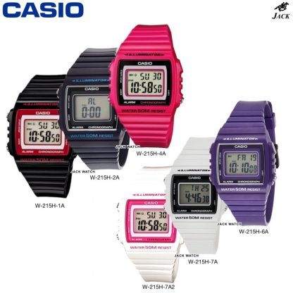 Casio ของแท้ รุ่น W-215H-1A ทรงสปอร์ต