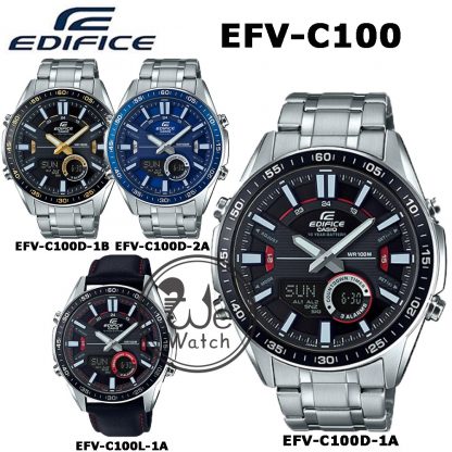 Edifice casio EFV-C100 EFV-C100D-1A EFV-C100D-1B EFV-C100D-2A EFV-C100L-1A นาฬิกาผู้ชาย ประกัน CMG 1 ปี EFVC100