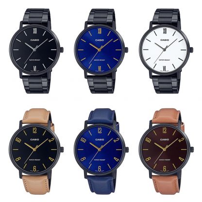 Casio Standard นาฬิกาข้อมือผู้ชาย รุ่น MTP-VT01B-1B,MTP-VT01B-2B,MTP-VT01B-7B,MTP-VT01BL-1B,MTP-VT01BL-2B,MTP-VT01BL-5B