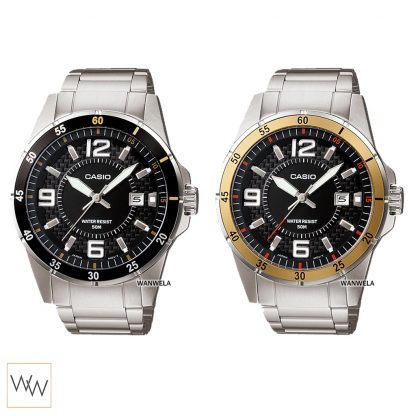 [ใส่โค้ดลดเพิ่ม] ของแท้ นาฬิกาข้อมือ Casio ผุ้ชาย รุ่น MTP-1291D สายสแตนเลส