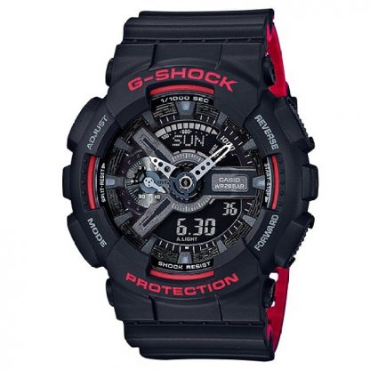 Casio G-Shock นาฬิกาข้อมือผู้ชาย สายเรซิ่น รุ่น GA-110HR,GA-110HR-1A - สีดำ