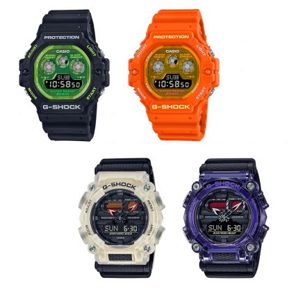 Casio G-Shock นาฬิกาข้อมือผู้ชาย สายเรซิ่น/ผ้า รุ่น DW-5900TS,GA-900TS (DW-5900TS-1,DW-5900TS-4,GA-900TS-4A,GA-900TS-6A)